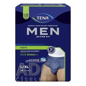 TENA Men Pants Plus Blue L/XL pánske inkontinenčné spodné prádlo, modré 1x8 ks vyobraziť