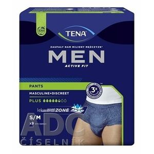 TENA Men Pants Plus Blue S/M pánske inkontinenčné spodné prádlo, modré 1x9 ks vyobraziť
