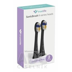 TrueLife SonicBrush K-series heads Sensitive Plus náhradné hlavice pre sonickú zubnú kefku, čierne 1x2 ks vyobraziť