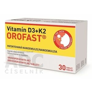 Vitamín D3 + K2 OROFAST orodispergovateľné tablety 1x30 ks vyobraziť