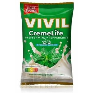 VIVIL BONBONS CREME LIFE CLASSIC drops s mätovo-vanilkovou príchuťou, bez cukru 1x110 g vyobraziť