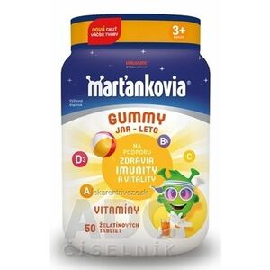 WALMARK Marťankovia GUMMY JAR - LETO želatínové tablety, príchuť čučoriedka, citrón, jahoda, mandarínka 1x50 ks vyobraziť