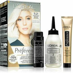 L’Oréal Paris Préférence Le Blonding farba na vlasy na zosvetlenie vlasov odtieň 11.21 Ultra-Light Cool Pearl Blonde 1 ks vyobraziť