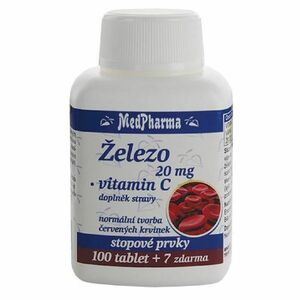 MEDPHARMA Železo 20 mg + vitamín C 107 tabliet vyobraziť