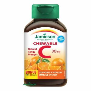 Jamieson Vitamín C 500 mg tablety na cmúľanie s príchuťou pomaranča 100 + 20 tbl ZDARMA vyobraziť
