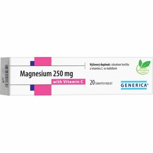 Generica Magnesium 250 mg + Vitamin C 20 tbl eff. vyobraziť