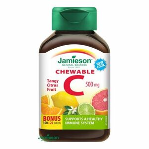 Jamieson Vitamín C 500 mg tablety na cmúľanie s príchuťou citrusového ovocia 100 + 20 tbl ZDARMA vyobraziť