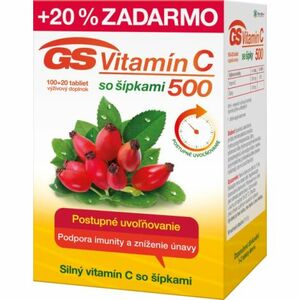 GS Vitamín C 500 mg so šípkami 100 + 20 tbl vyobraziť