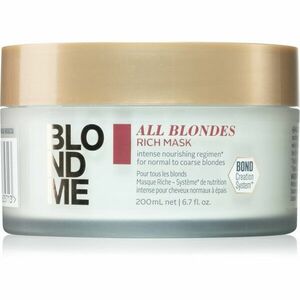 Schwarzkopf Professional Blondme All Blondes Rich vyživujúca maska pre hrubé vlasy 200 ml vyobraziť