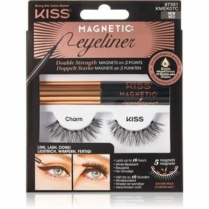 KISS Magnetic Eyeliner & Eyelash Kit magnetické mihalnice 07 Charm 5 g vyobraziť