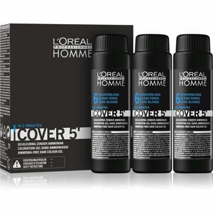 L’Oréal Professionnel Homme Cover 5' tónovacia farba na vlasy odtieň 6 Dark Blond 3x50 ml vyobraziť