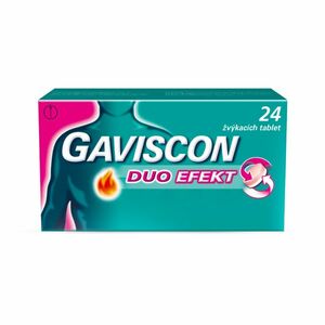 GAVISCON Duo Efekt 24 žuvacích tabliet vyobraziť