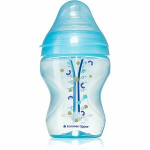 Tommee Tippee Closer To Nature Anti-colic Advanced Baby Bottle dojčenská fľaša Slow Flow Blue 0 m+ 260 ml vyobraziť