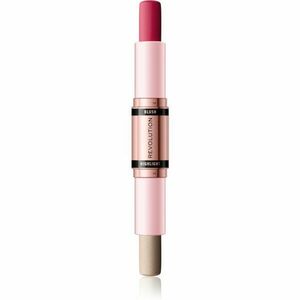 Makeup Revolution Blush & Highlight krémová lícenka a rozjasňovač v tyčinke odtieň Mauve Glow 2x4, 3 g vyobraziť