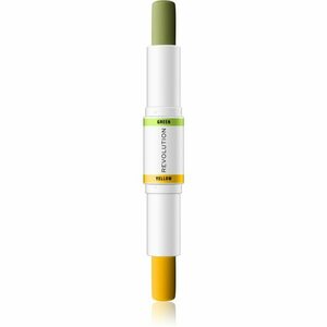 Makeup Revolution Colour Correcting korekčná tyčinka pre zjednotenie farebného tónu pleti odtieň Yellow & Green 2x4, 3 g vyobraziť