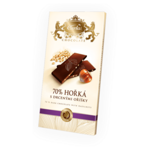 CARLA Horká čokoláda 70% s drvenými orieškami 80 g vyobraziť