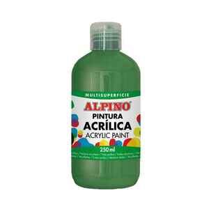 ALPINO Fľaša akrylové farby do školy - Svetlozelená vyobraziť