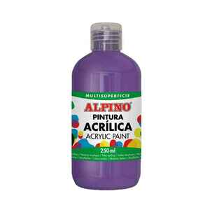 ALPINO Fľaša akrylové farby do školy - Fialová vyobraziť
