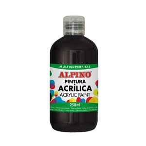 ALPINO Fľaša akrylové farby do školy - Čierna vyobraziť
