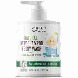 Wooden Spoon Detský sprchový gél/šampón na vlasy 2v1 bez parfumácie 300 ml vyobraziť