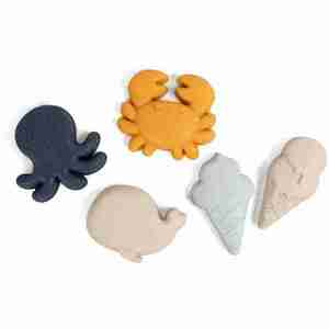 FILIBABBA Silikónové hračky do piesku - studené farby vyobraziť