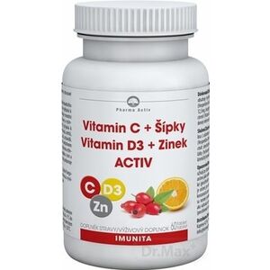 Pharma Activ Vitamín C+Šípky Vit.D3+Zinok ACTIV vyobraziť