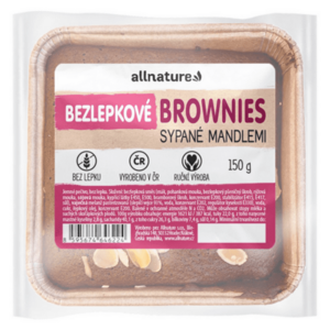ALLNATURE Bezlepkové brownies sypané mandľami čerstvé 150 g vyobraziť
