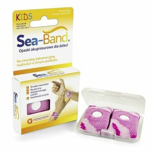 SEA-BAND Akupresúrne náramky proti nevoľnosti pre deti, ružové vyobraziť