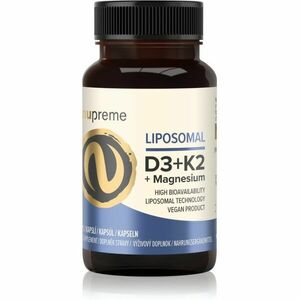 Nupreme Liposomal D3 + K2 + Magnesium kapsuly pre normálnu funkciu imunitného systému, stav kostí, zubov a činnosť svalov 30 cps vyobraziť