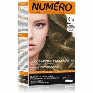 Brelil Numéro Permanent Coloring farba na vlasy odtieň 8.10 Light Ash Blonde 125 ml vyobraziť