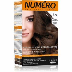 Brelil Numéro Permanent Coloring farba na vlasy odtieň 4.38 Chocolate Brown 125 ml vyobraziť