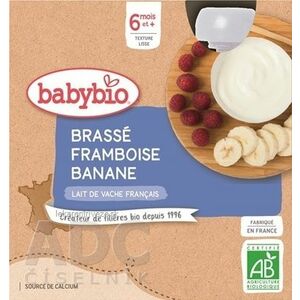 BabyBIO Brassé Malina banán mliečna desiata (od ukonč. 6. mesiaca) 4x85 g vyobraziť