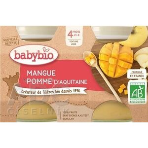 BabyBIO Mango jablko ovocný príkrm (od ukonč. 4. mesiaca) 2x130 g vyobraziť