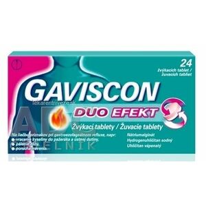 GAVISCON DUO EFEKT žuvacie tablety tbl mnd (blis.) 1x24 ks vyobraziť