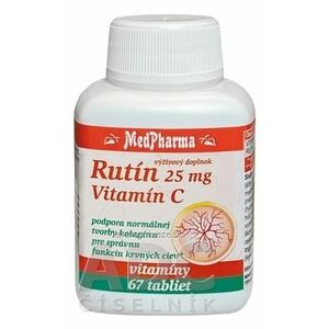 MedPharma RUTÍN 25 mg + Vitamín C 100 mg tbl 1x67 ks vyobraziť