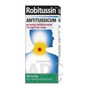 Robitussin ANTITUSSICUM sir (liek.skl.) na suchý dráždivý kašeľ 1x100 ml vyobraziť