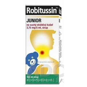 Robitussin JUNIOR sir (liek.skl.) na suchý dráždivý kašeľ 1x100 ml vyobraziť