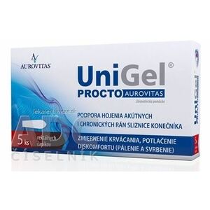 UniGel PROCTO AUROVITAS (APOTEX) čapík rektálny (na hojenie rán a defektov konečníka) 1x5 ks vyobraziť