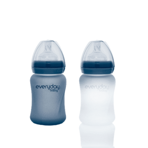 Everyday Baby sklenená fľaša s termo senzorom 150 ml, Blueberry vyobraziť