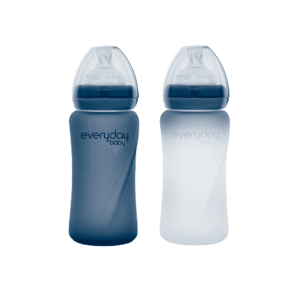 Everyday Baby sklenená fľaša s termo senzorom 240 ml, Blueberry vyobraziť