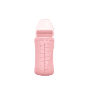 Everyday Baby sklenená fľaša so slamkou 240 ml, Rose Pink vyobraziť