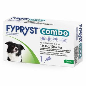 FYPRYST combo spot-on 134 mg/120, 6 mg stredné psy 10-20 kg 1x1, 34 ml vyobraziť