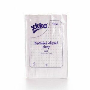 KIKKO Bavlnené plienky XKKO Classic 70x70 (10 ks) - biele vyobraziť