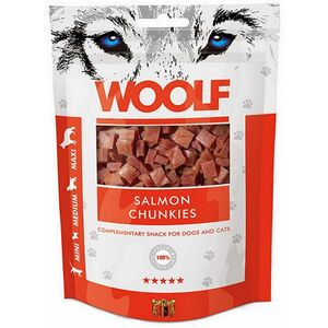 Maškrta Woolf Dog/Cat kúsky lososa pre psy a mačky 100g vyobraziť