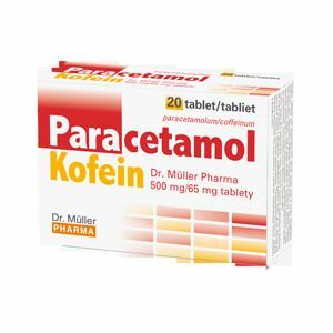 Paracetamol Kofein 500 mg/65 mg na bolesť a horúčku 20 tabliet vyobraziť