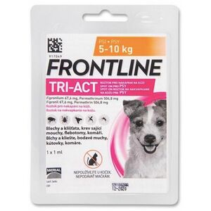 Frontline Tri-Act spot-on pipeta proti kliešťom a blchám pre psy S 5-10kg, 1ml vyobraziť