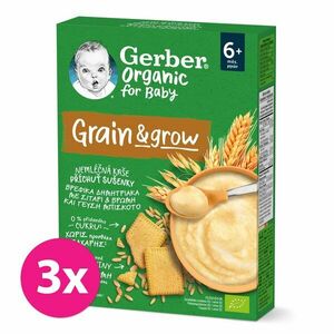 3x GERBER Organic Kaša nemliečna s príchuťou sušienky 200 g​ vyobraziť