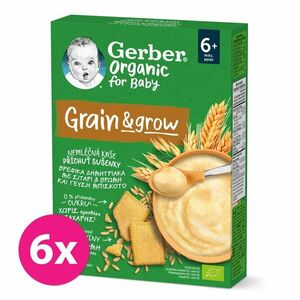 6x GERBER Organic Kaša nemliečna s príchuťou sušienky 200 g​ vyobraziť