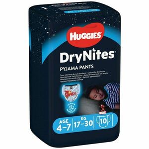 HUGGIES DryNites Nohavičky plienkové jednorazové pre chlapca 4-7 rokov (17-30 kg) 10 ks vyobraziť