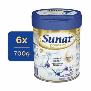 6x SUNAR Mlieko batoľacie Premium 3 700 g vyobraziť